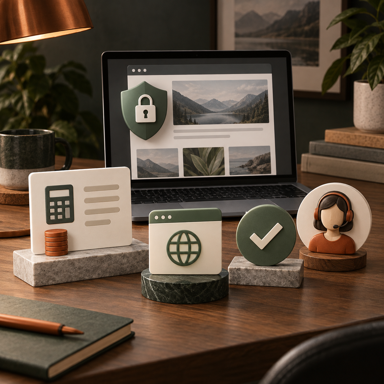 Trust information beside a website migration quote request